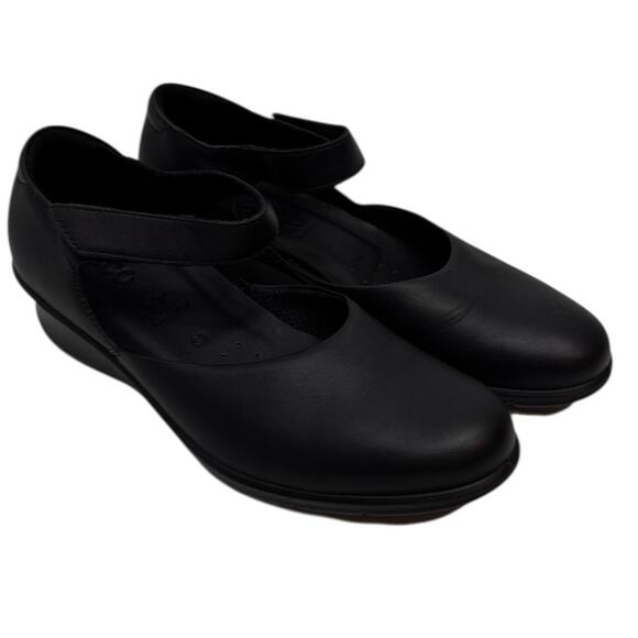 ECCO Black Felicia Mary Jane Wedge Shoe SZ 39 - Picture 1 of 9